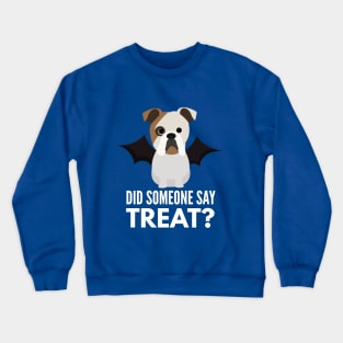 English Bulldog Halloween Trick or Treat Crewneck Sweatshirt